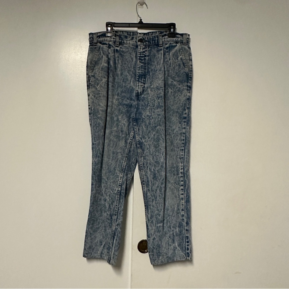 Vintage 90s 80s 530 Levi's Acid Wash pleated Jeans size 36 made in USA cotton